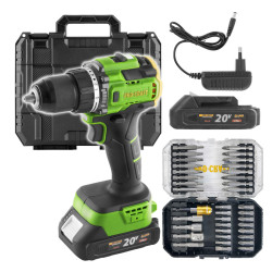 Aku vrtací šroubovák Procraft PA18LiH  se sadou bitů BS-37 | SPA18LiH-1B-C/BS-37